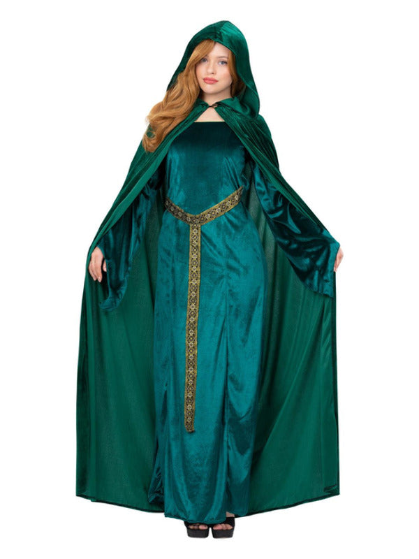 Deluxe Cloak, Emerald Green, Adults - 2