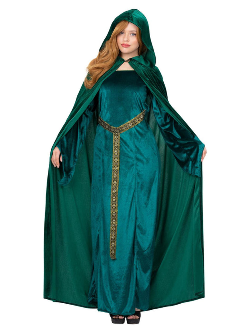 Deluxe Cloak, Emerald Green, Adults - 1