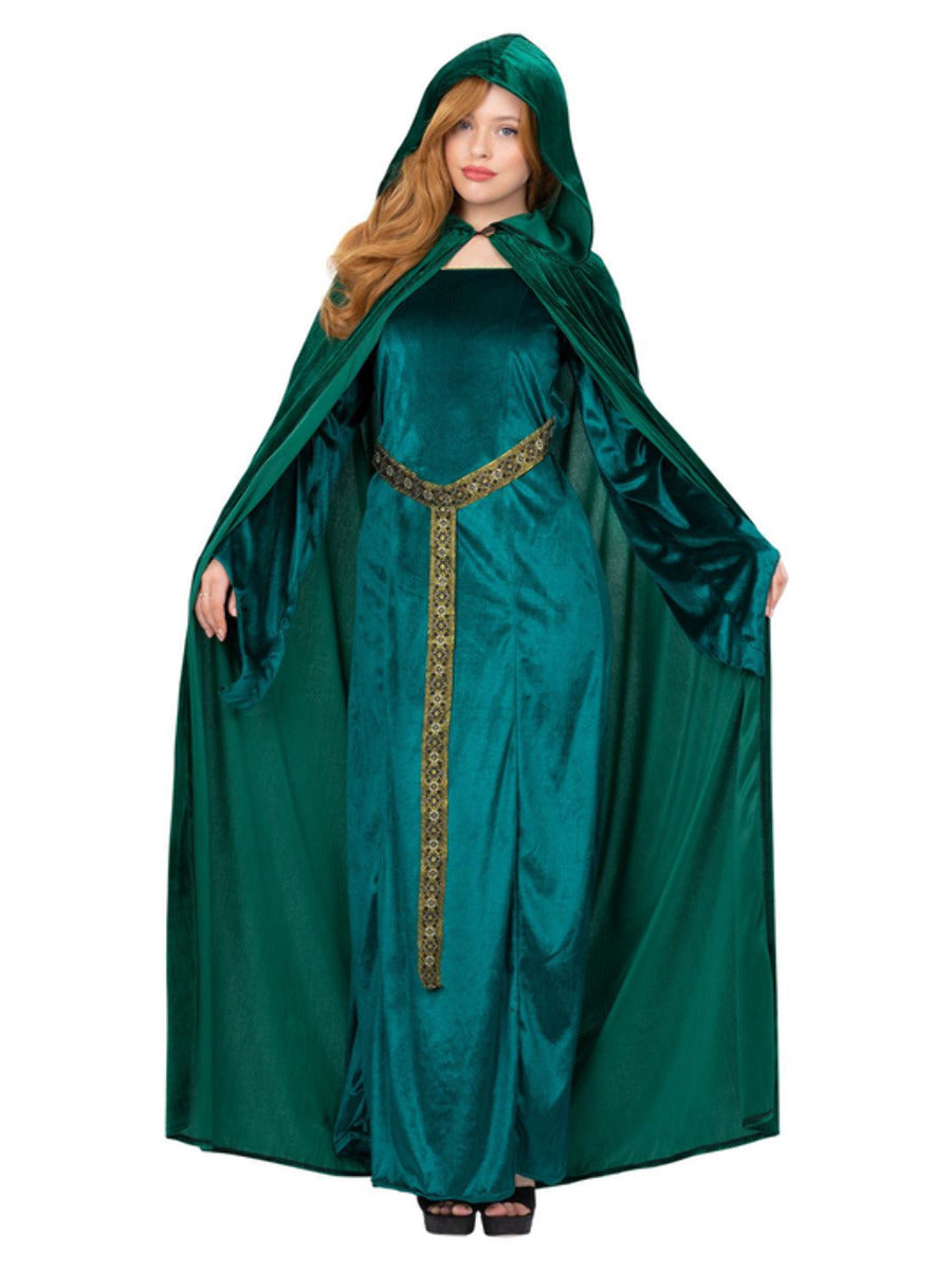 Deluxe Cloak, Emerald Green, Adults - 1