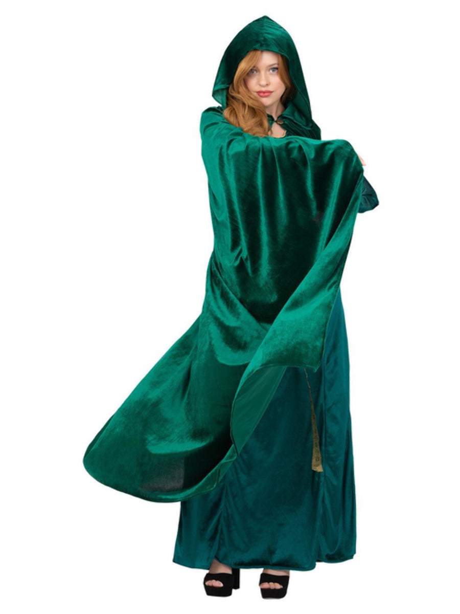 Deluxe Cloak, Emerald Green, Adults - 3