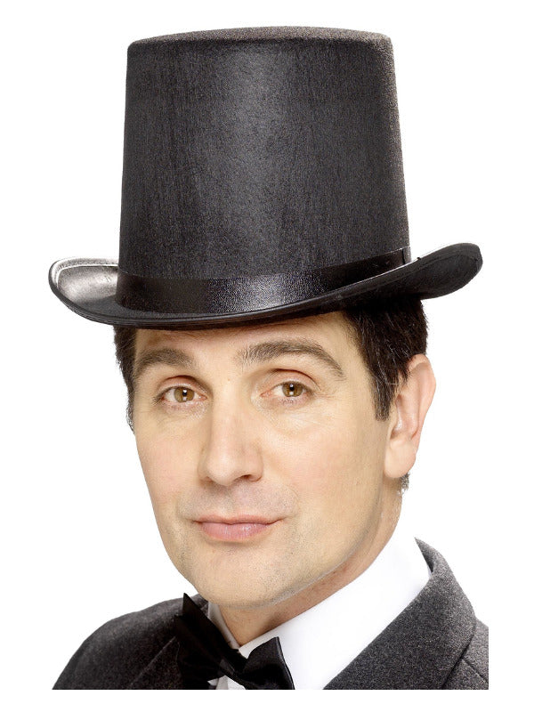 Stovepipe Topper Hat, Black - 2