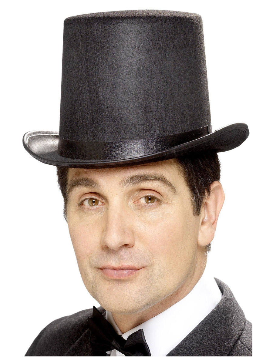 Stovepipe Topper Hat, Black - 1
