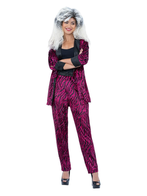 80s Pink Zebra Suit Costume, Unisex - 2