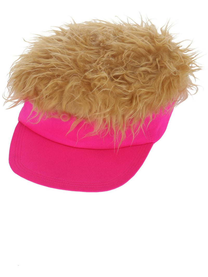 80s Neon Pink Visor Hat - 4