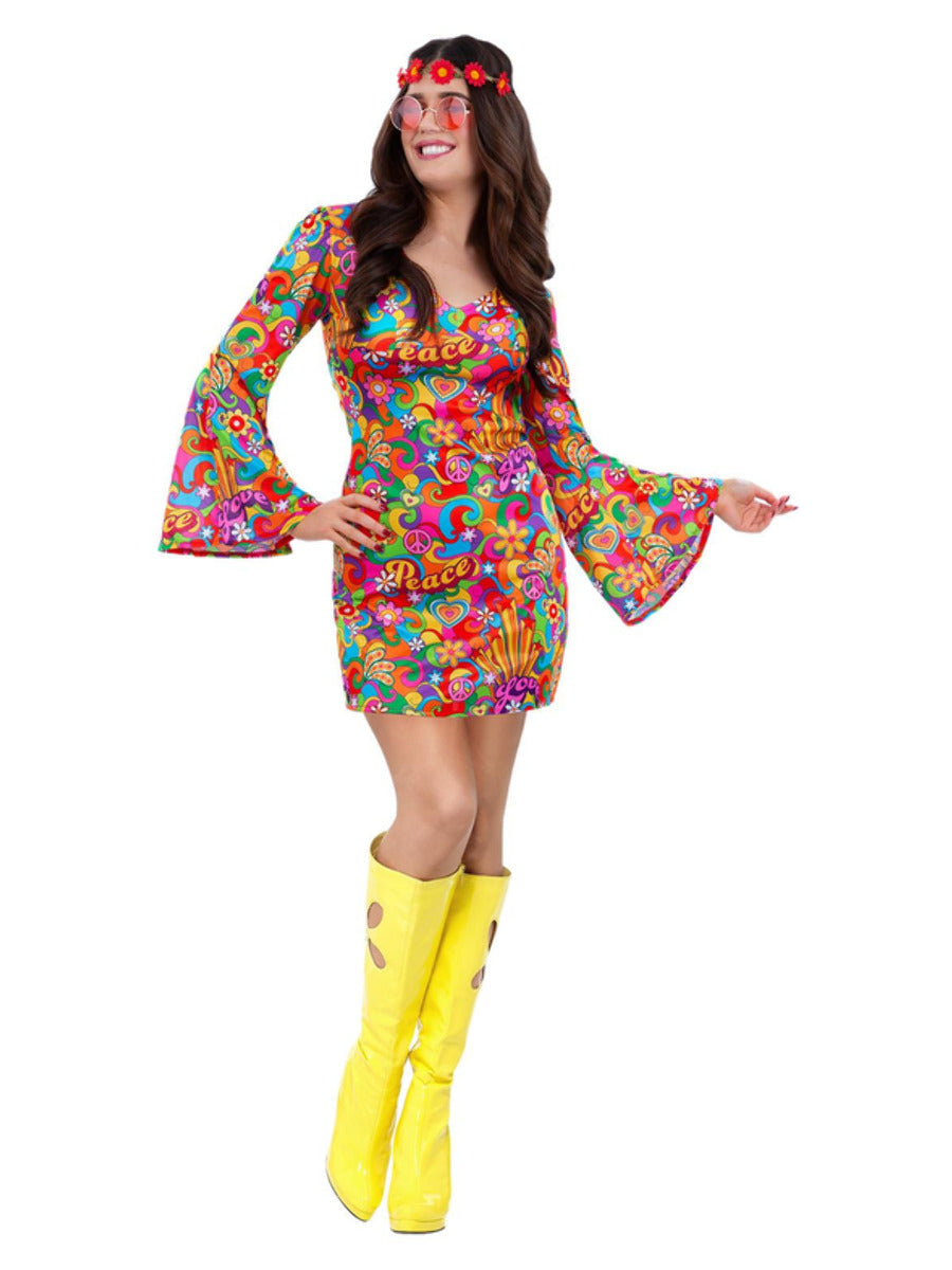 60s Rainbow Peace Hippie Costume - 1