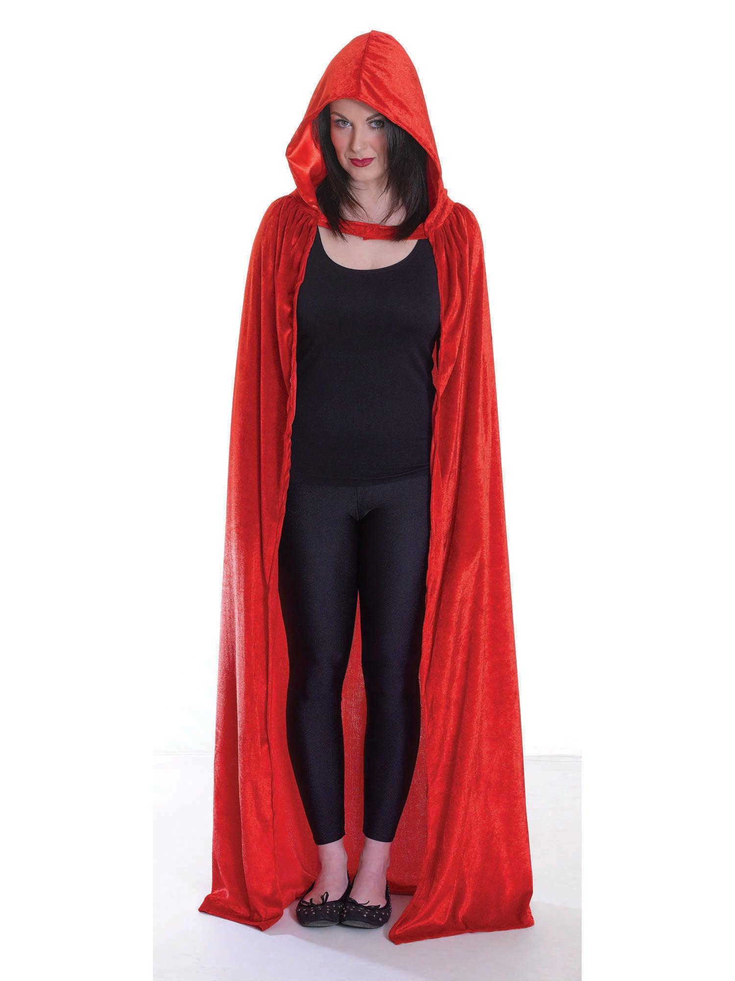 Velvet Red Hooded Cloak
