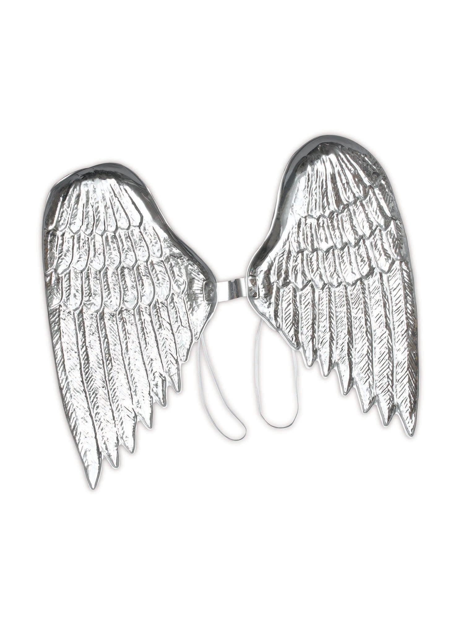 Angel Wings.Lge,Silver Plastic