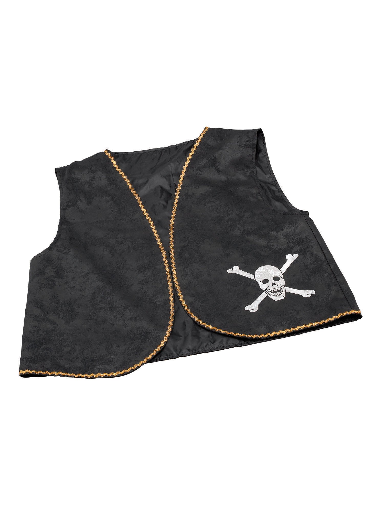 Pirate Waistcoat Black Distress