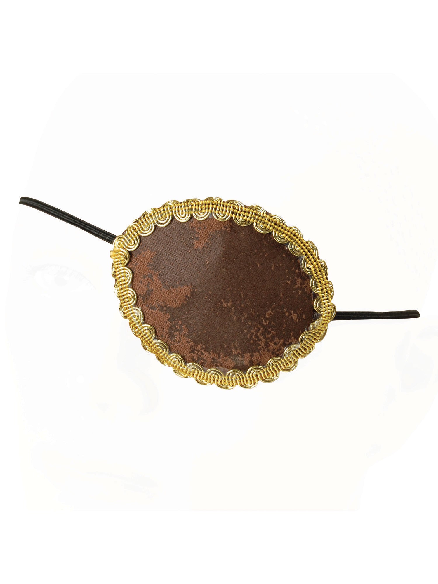 Pirate Brown EyePatch+Gold Trim