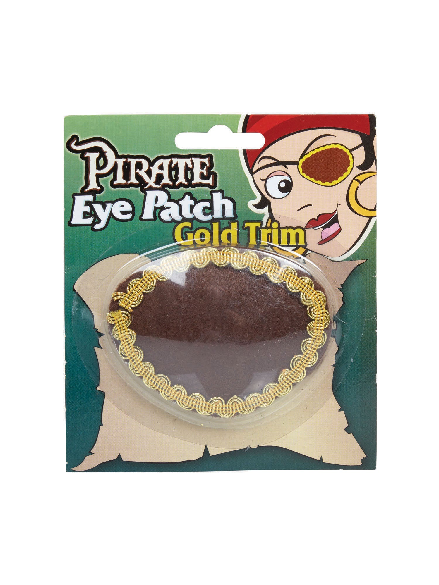 Pirate Brown EyePatch+Gold Trim