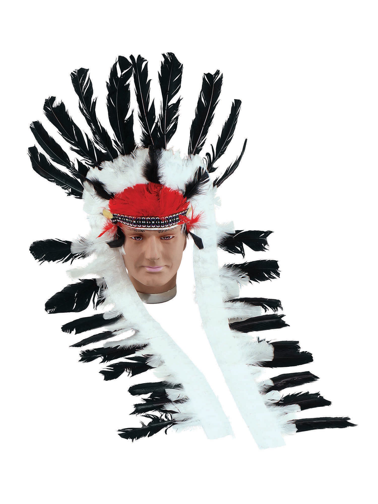 Indian Headress. Black/White