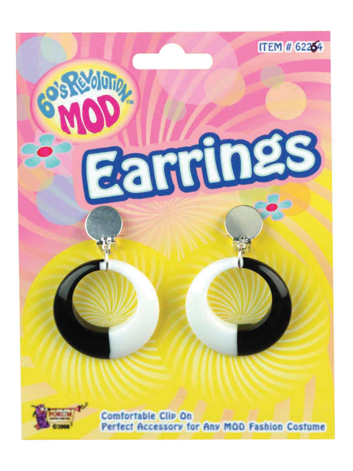 Mod Earrings Black/White