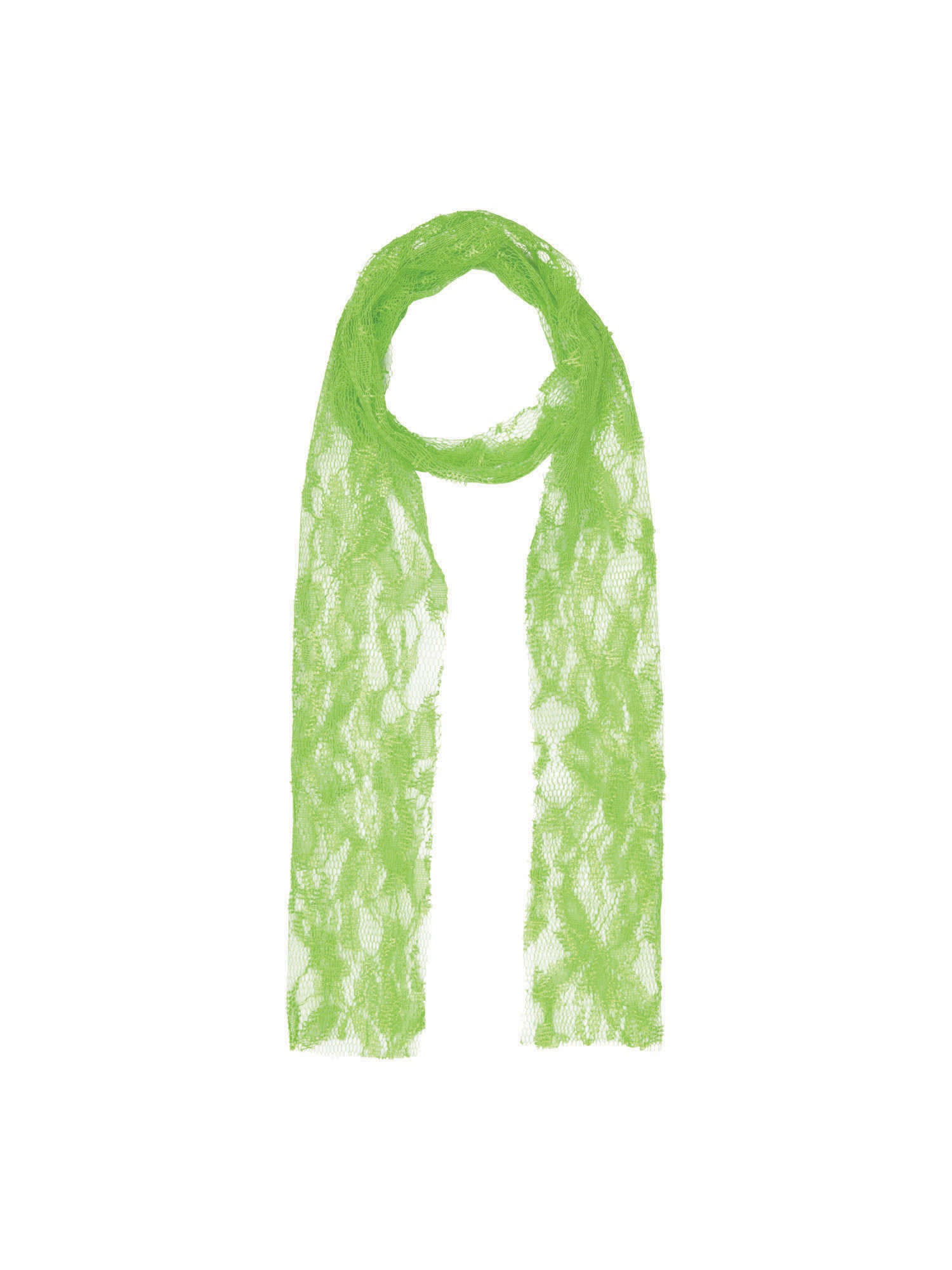 80's Neon Lace Scarf - Green