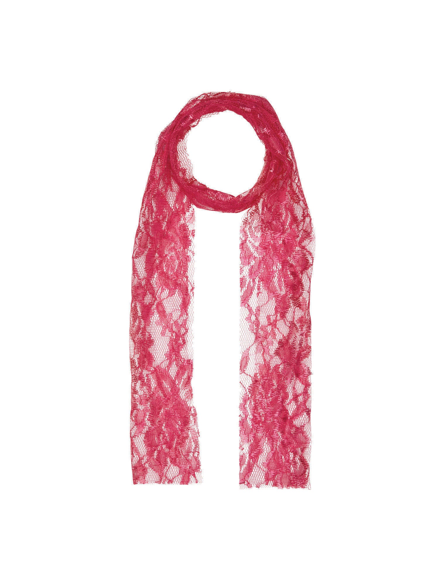 80'S Neon Lace Scarf. Pink