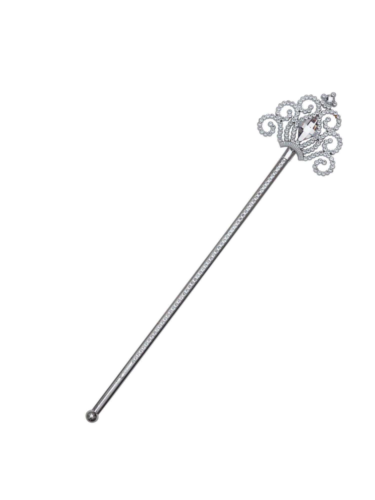 Silver Wand W/Clear Stones ***
