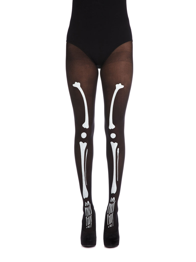 Black Tights With Bone Printing***