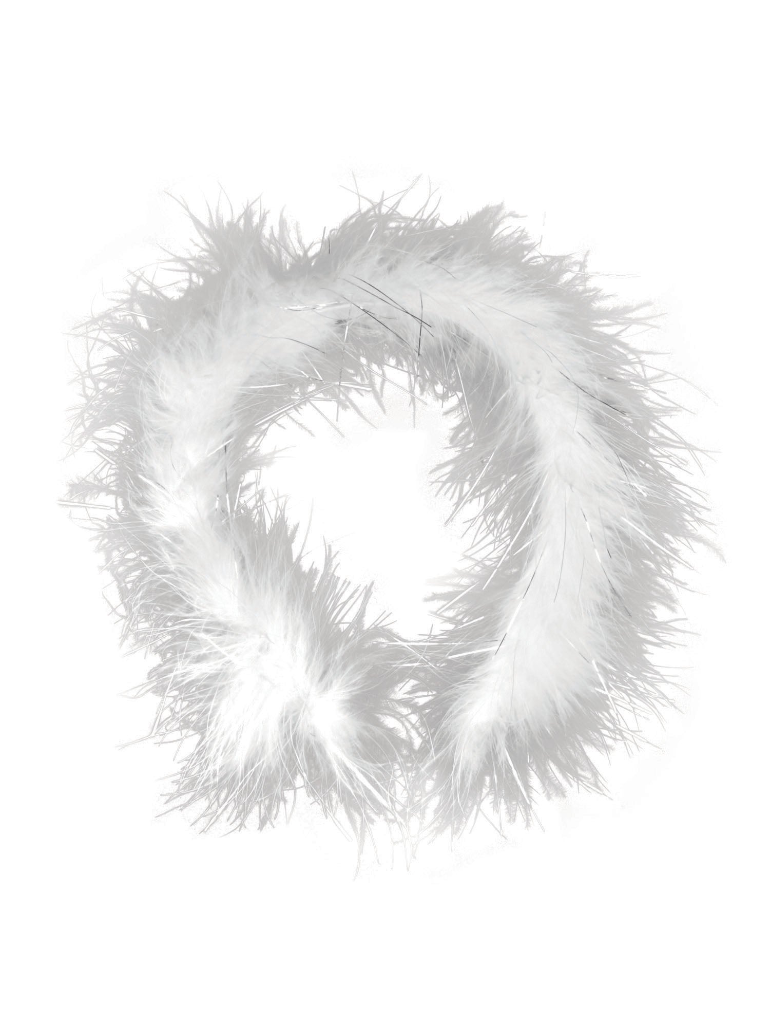 Feather Headband White/Tinsel