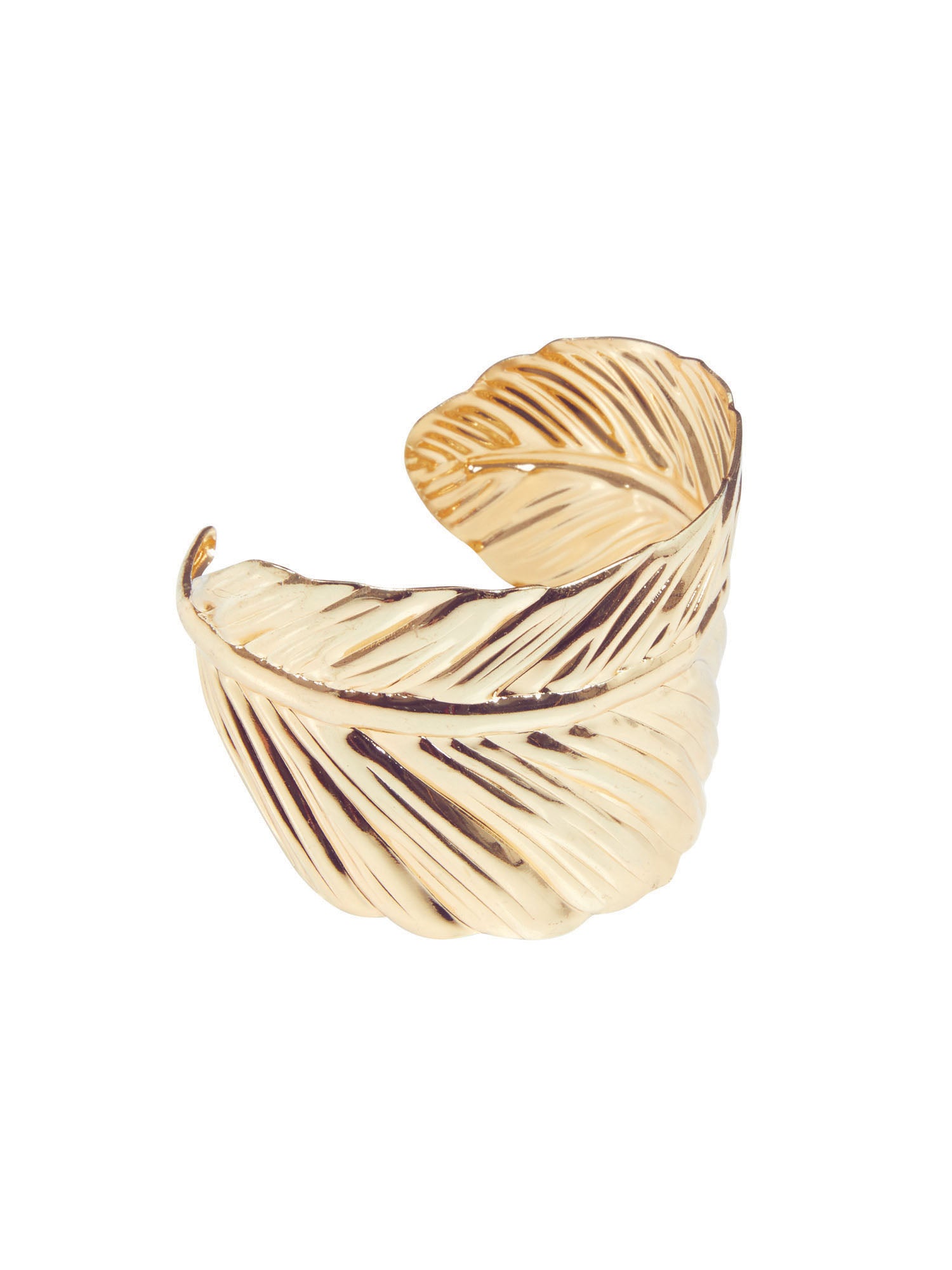 Roman Leaf Gold Bangle