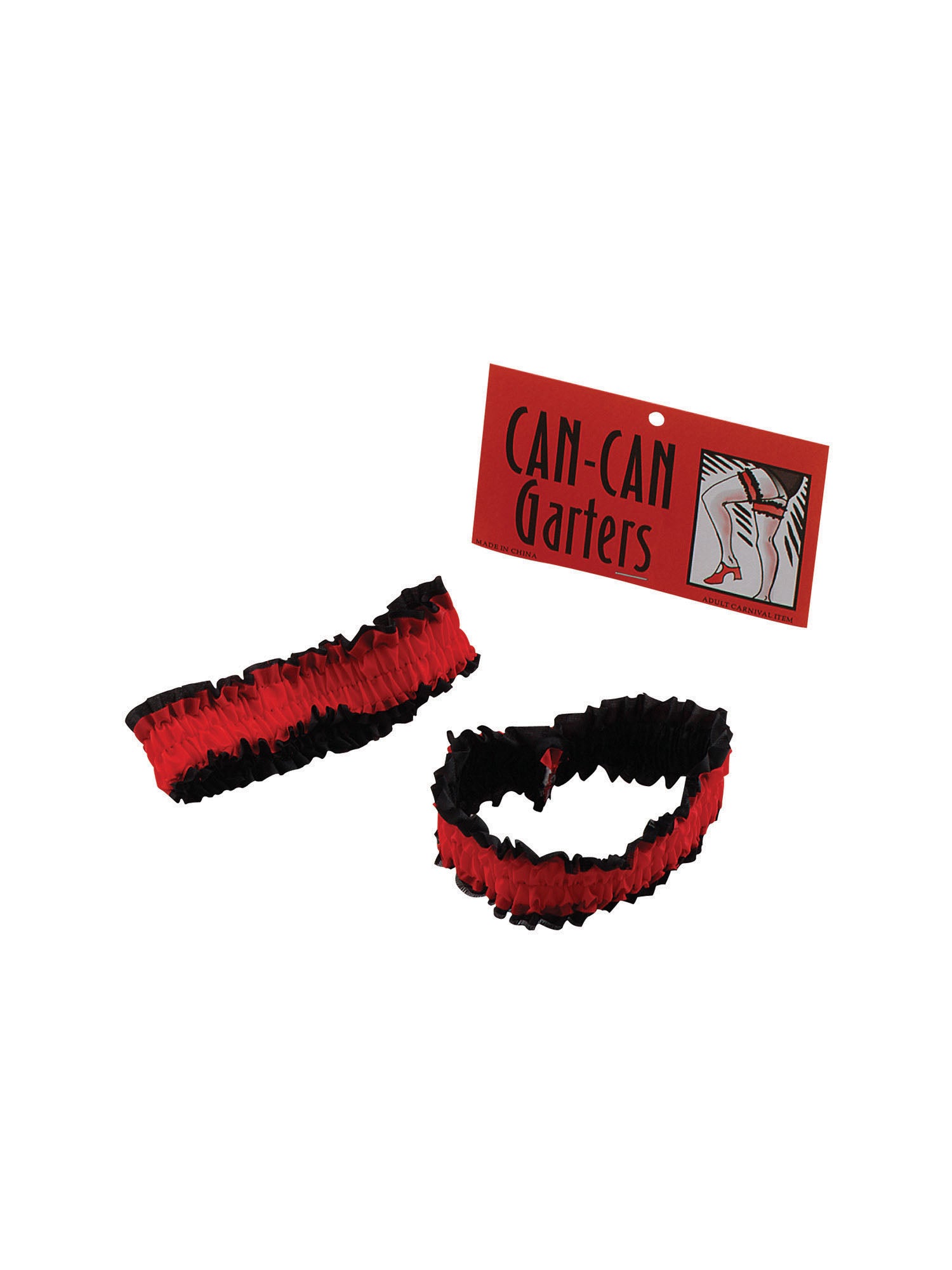 Garters.Can Can. Red/Black