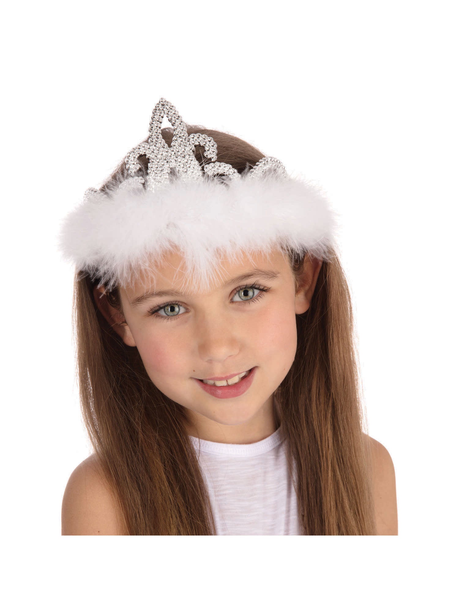 Tiara Slvr Plastic/marabou(Pink/Whte)