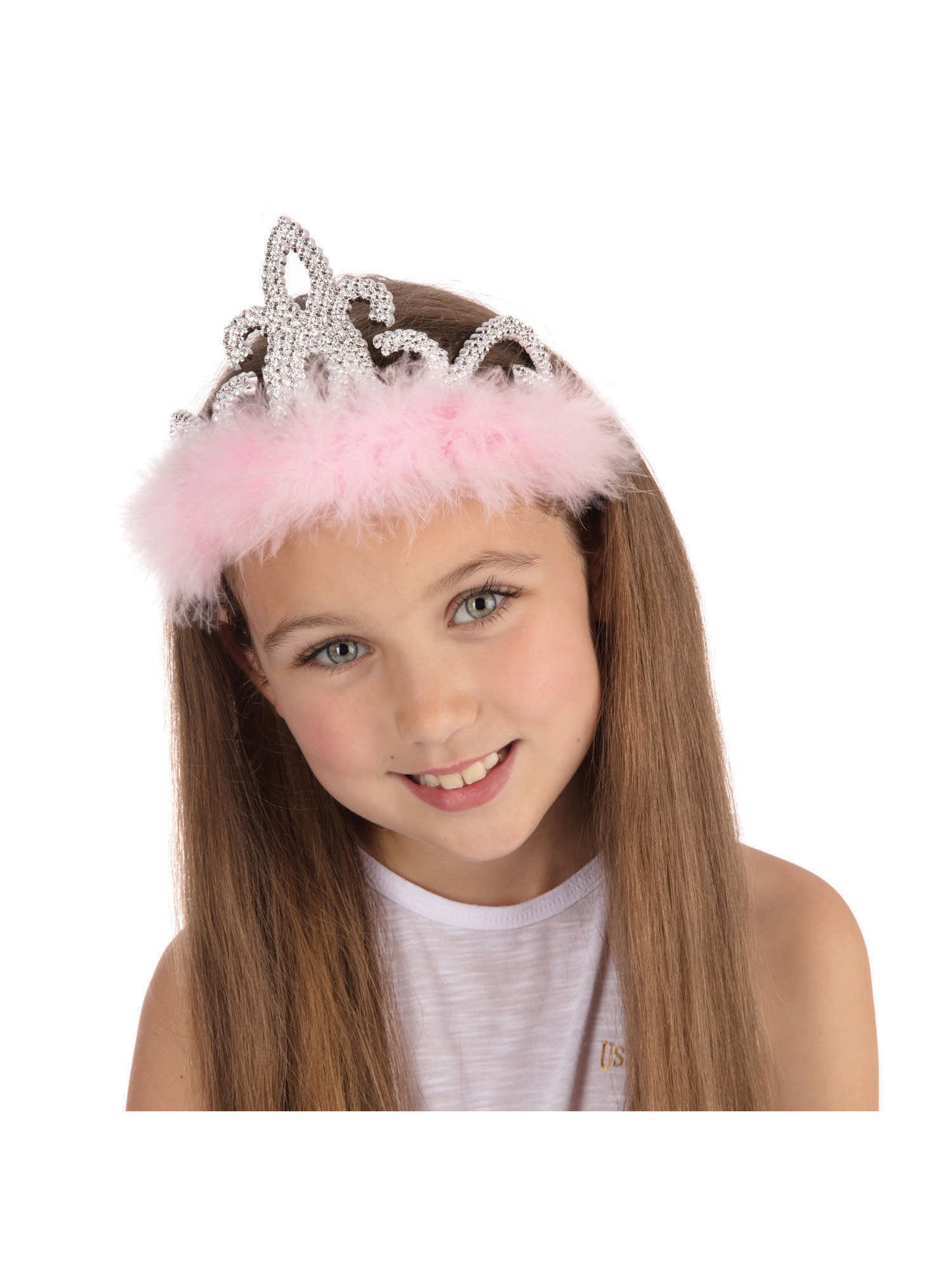 Tiara Slvr Plastic/marabou(Pink/Whte)