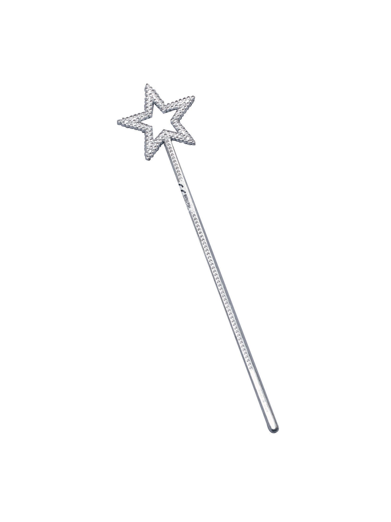 Plastic Silver Fairy Wand (x12)