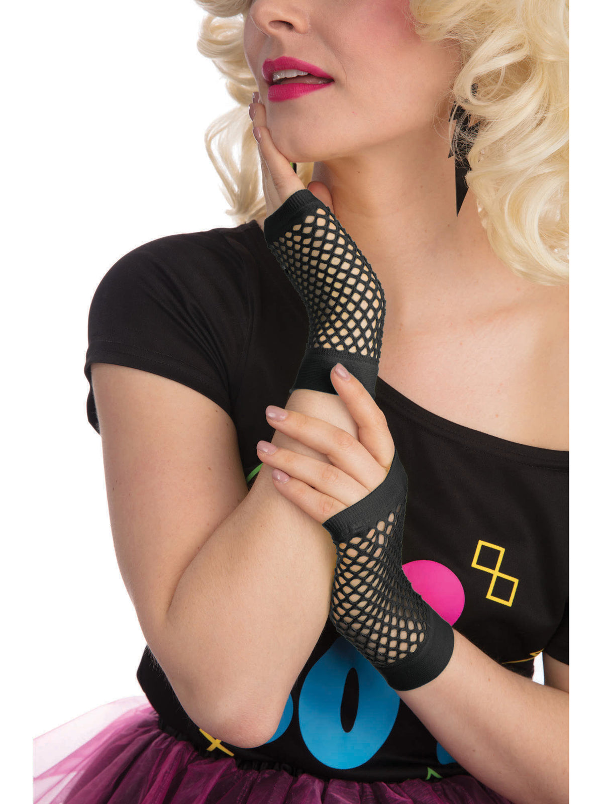 Fishnet Gloves - Short - Black 1