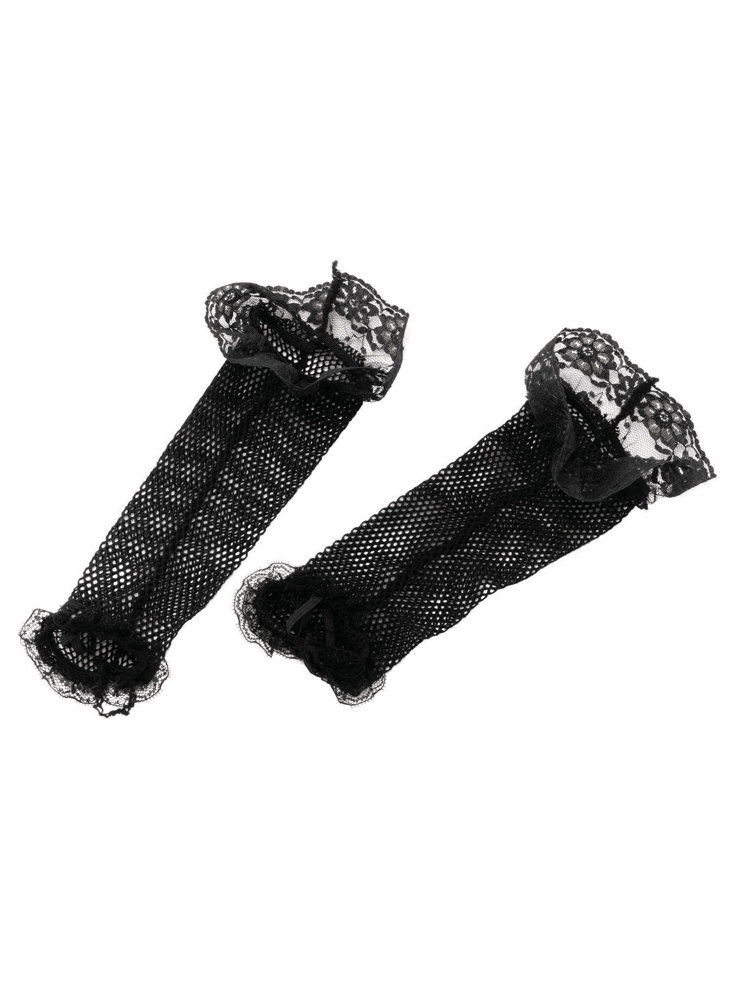 Fishnet Gloves.Black+Lace