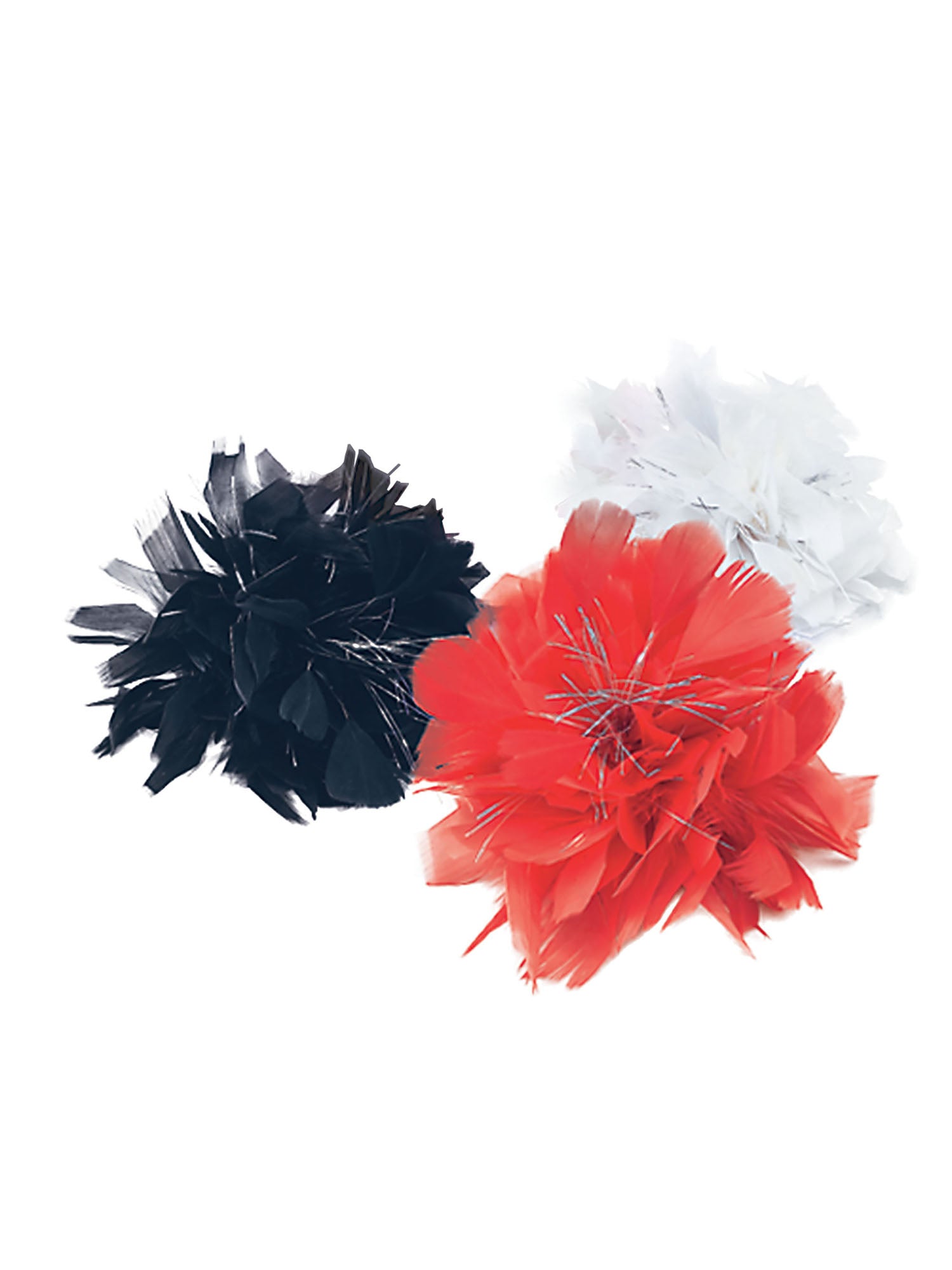 Hair Clip Black Feather/Tinsel