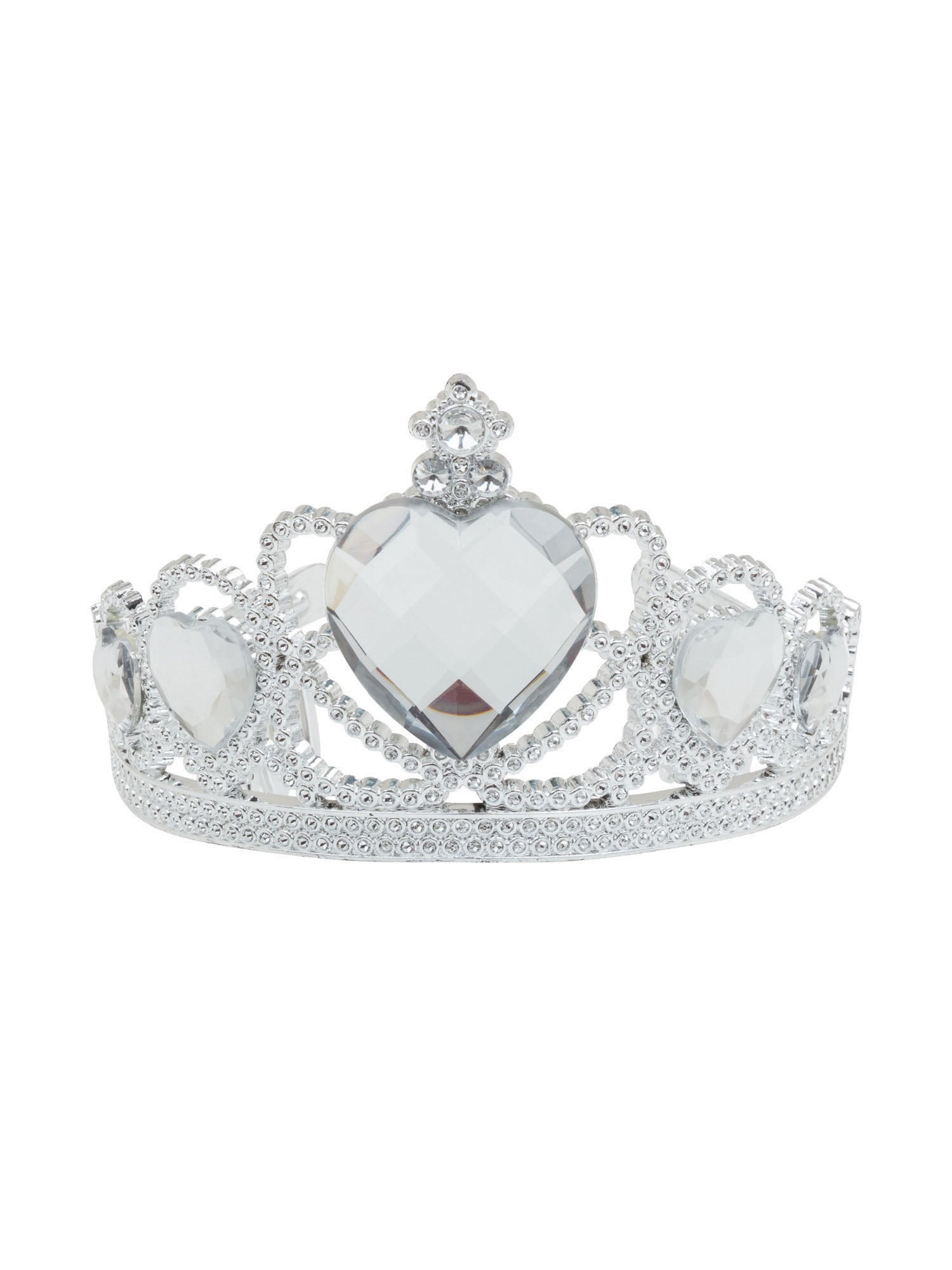 Clear Stone Silver Plastic Tiara