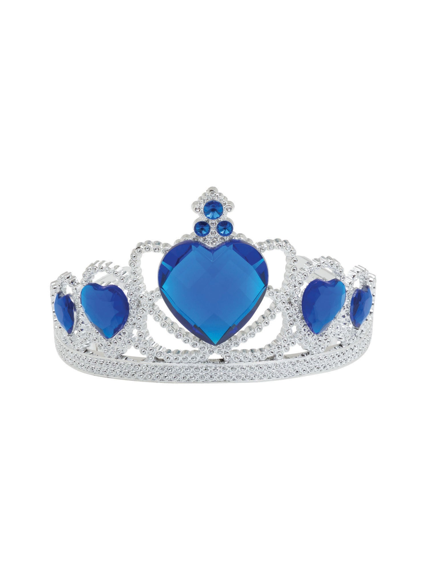 Tiara Silver Plastic Dlxe/Ble Stones