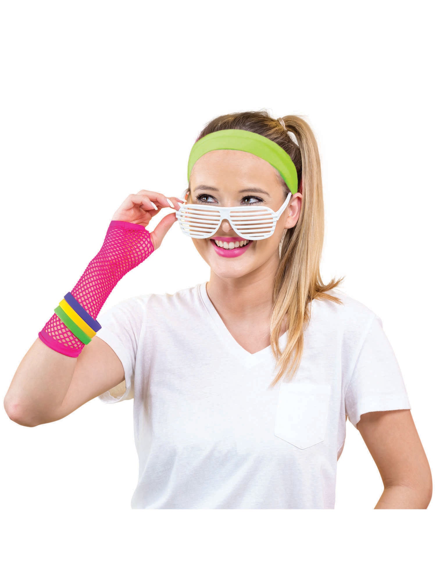 Neon 80'S Hairband. Green