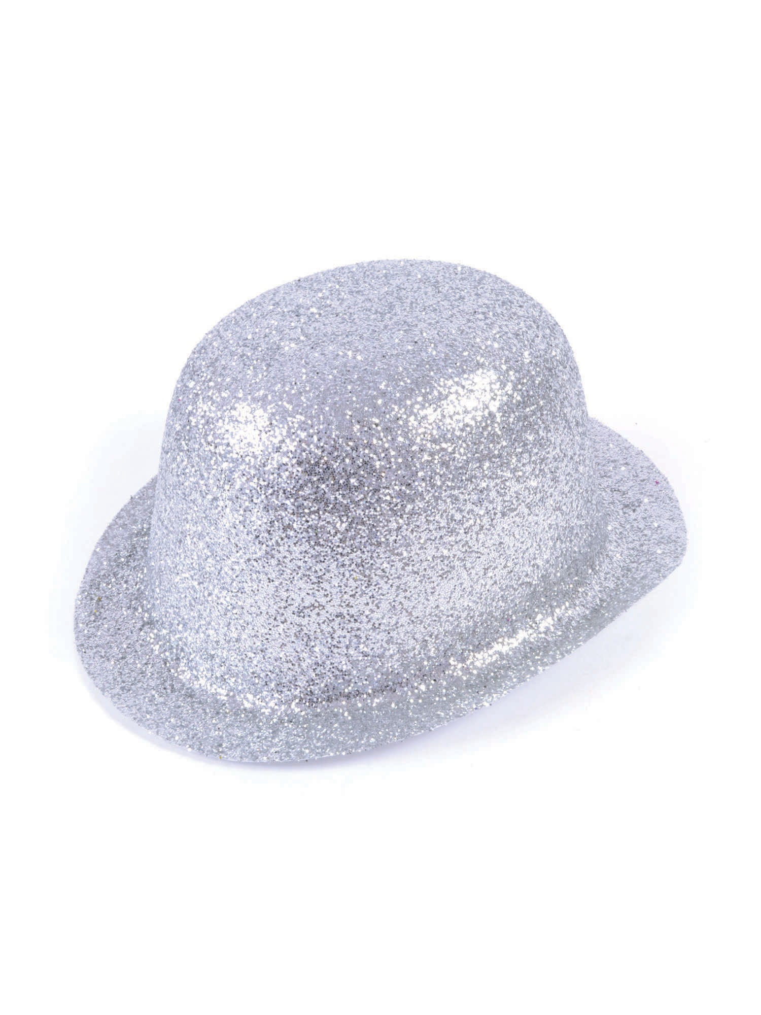 Glitter Silver Plastic Bowler