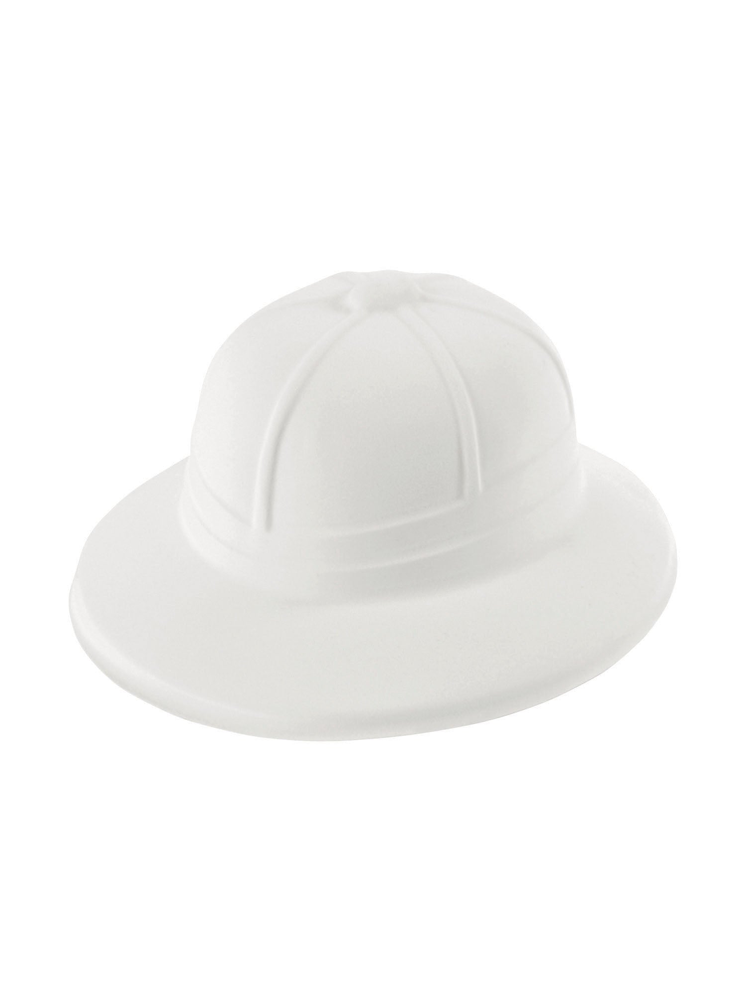 Safari/Pith Helmet.White Flock