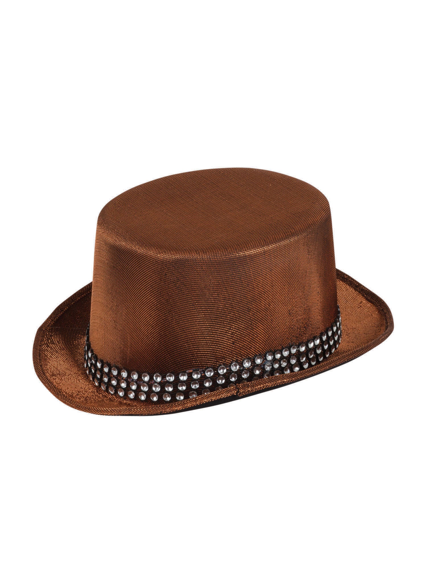 Top Hat Brown Metallic Look W/Band
