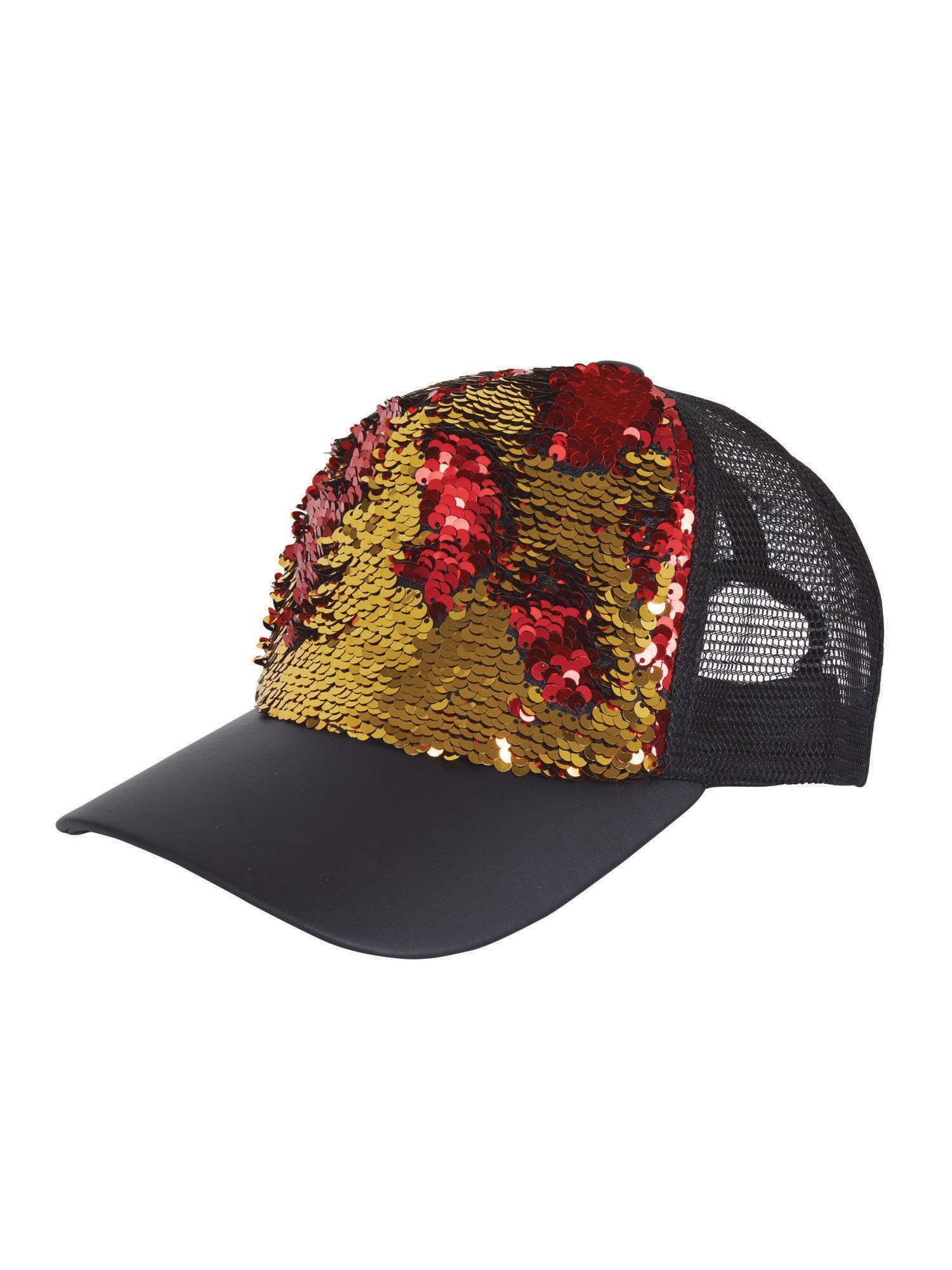Sequin Cap Reversible (Gold/Red)