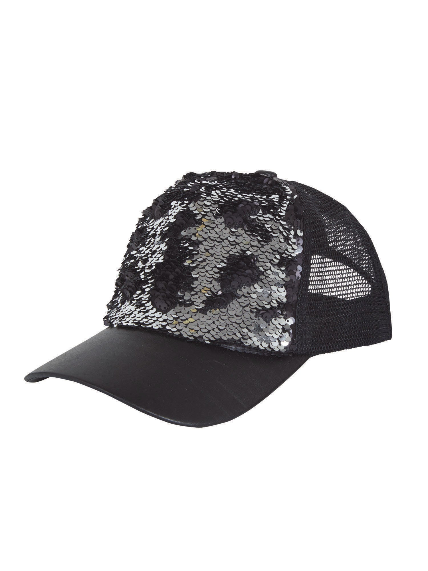 Sequin Cap Reversible (Black/Silver)