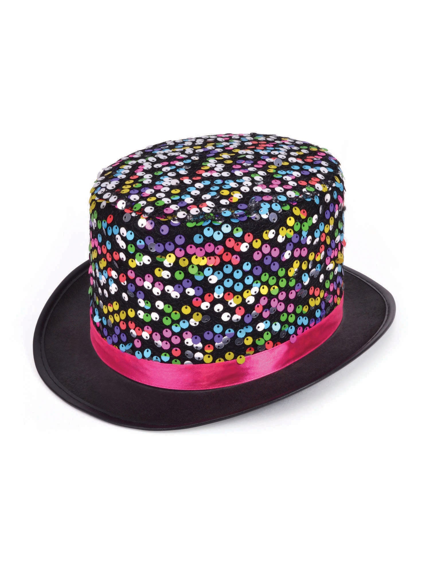 Top Hat Black w/multi Sequins