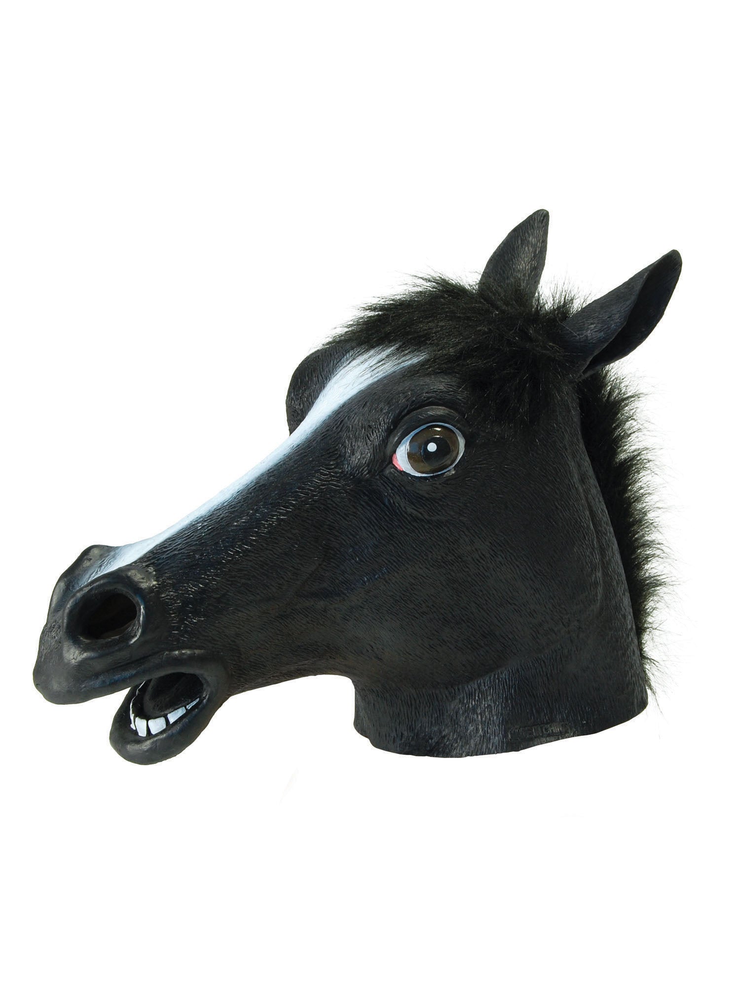 Horse Rubber Mask - Black