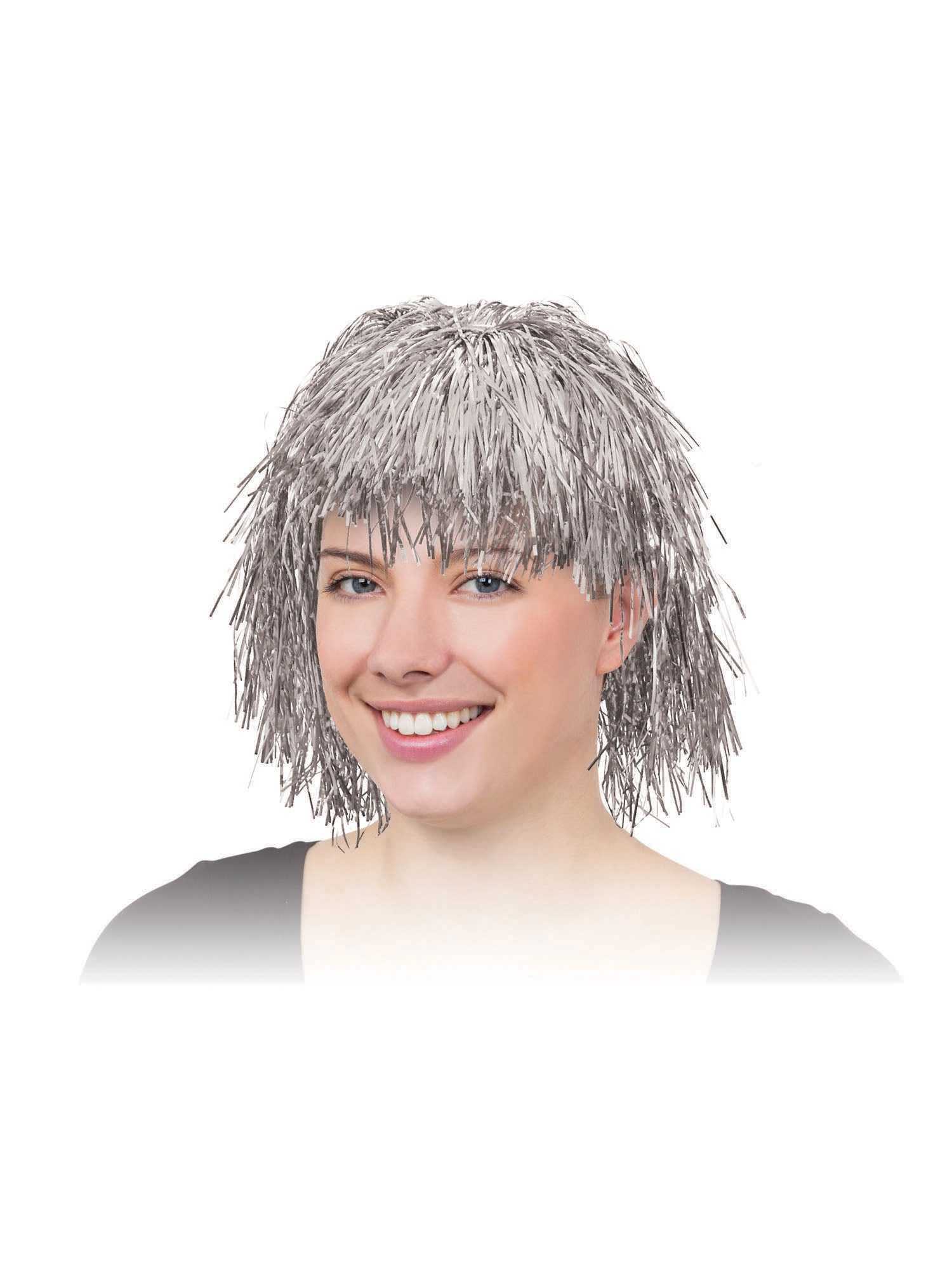 Tinsel Wig. Silver
