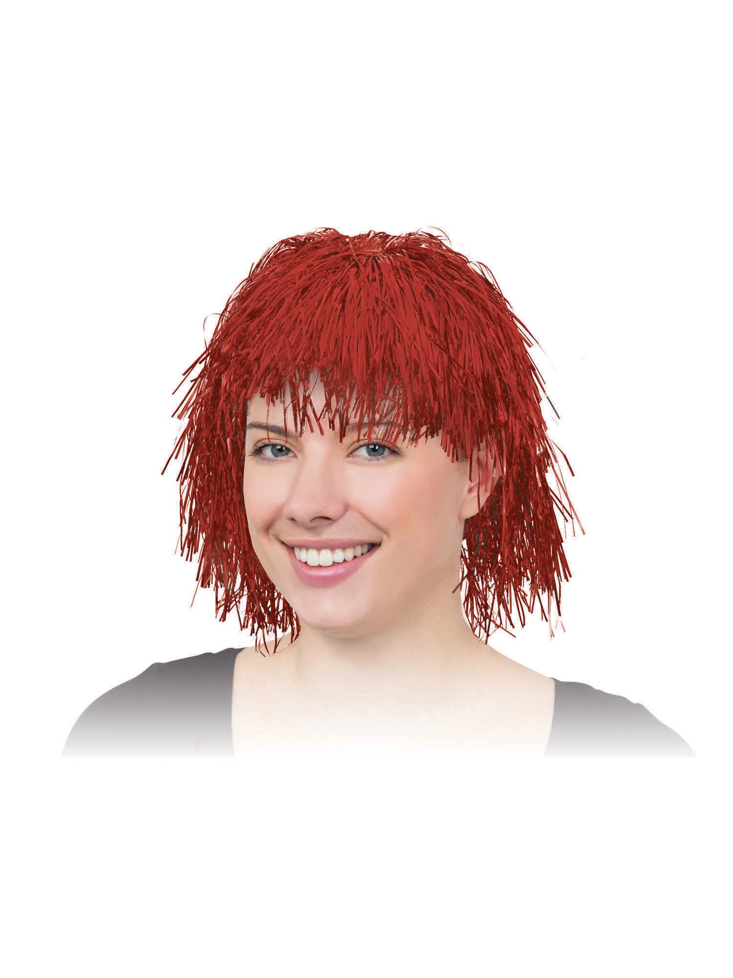 Tinsel Wig. Red
