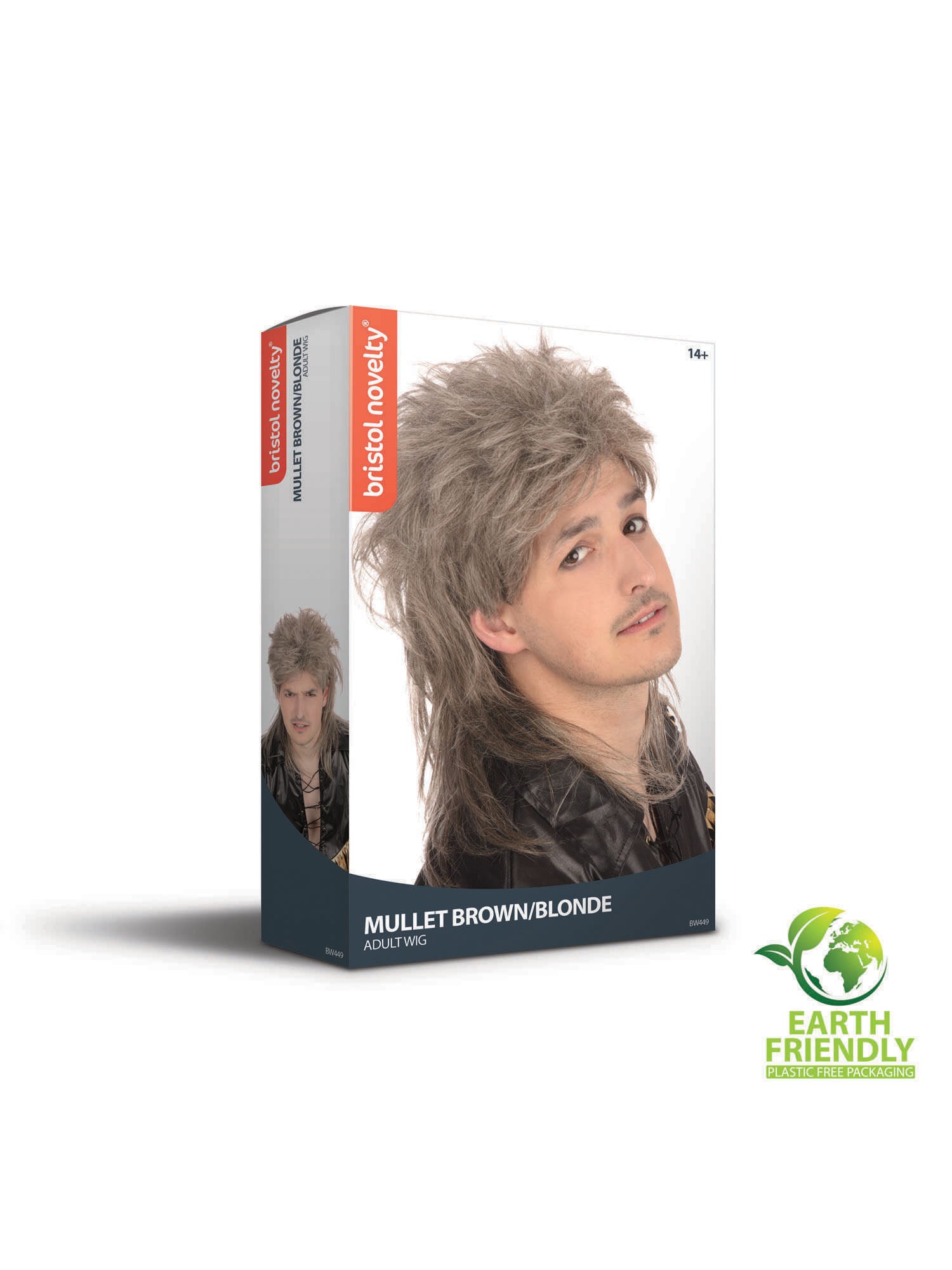 Mullet Wig Deluxe.Brown/Blonde