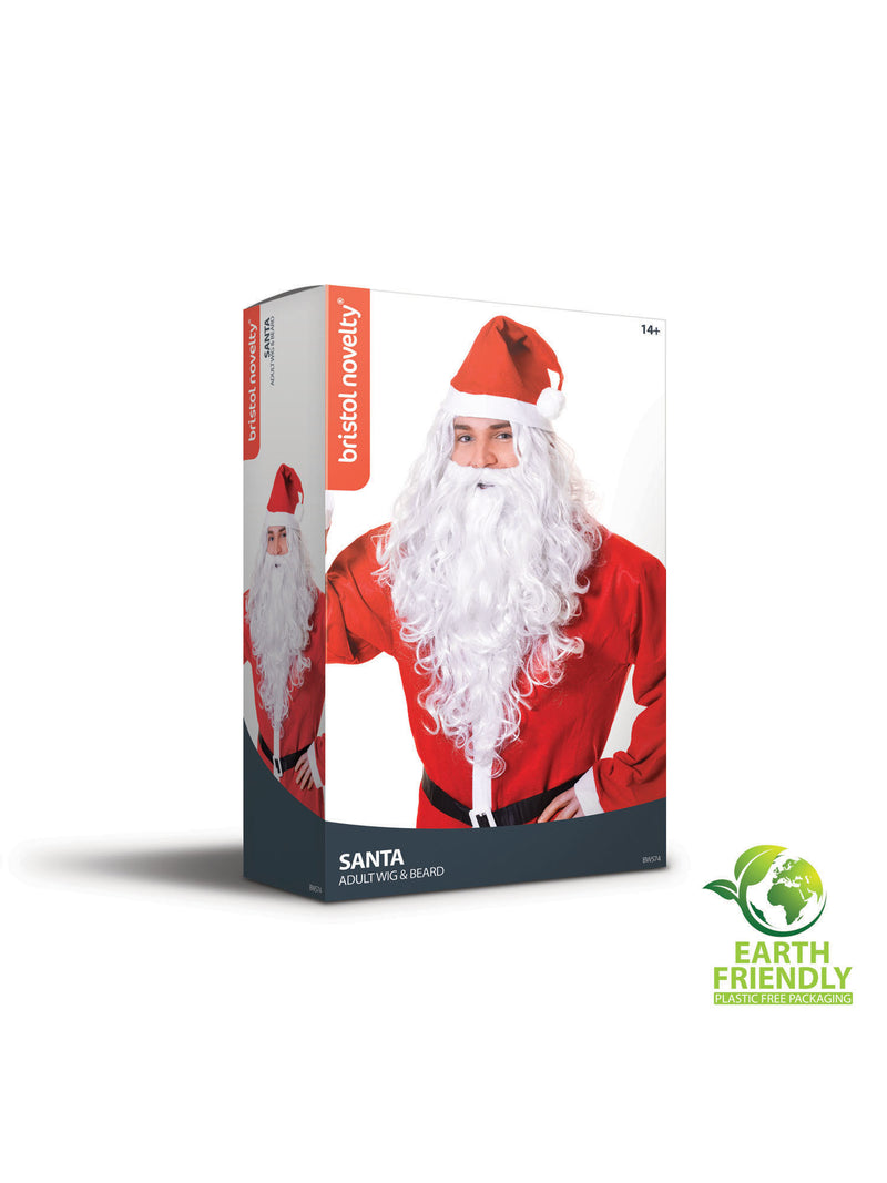 White Santa/Wizard Wig And Beard