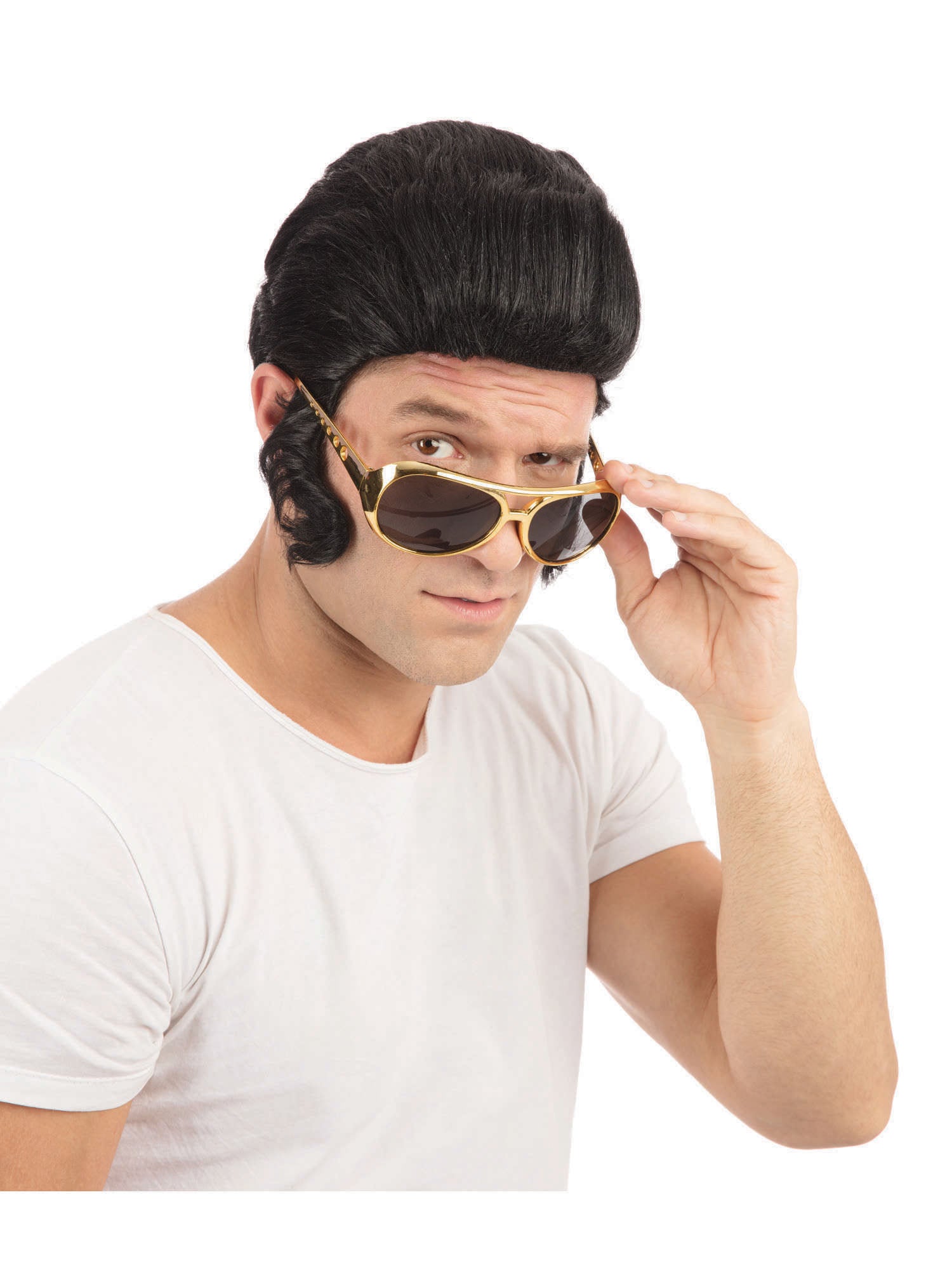 Rock Star Wig +Big Sideburns (B25)
