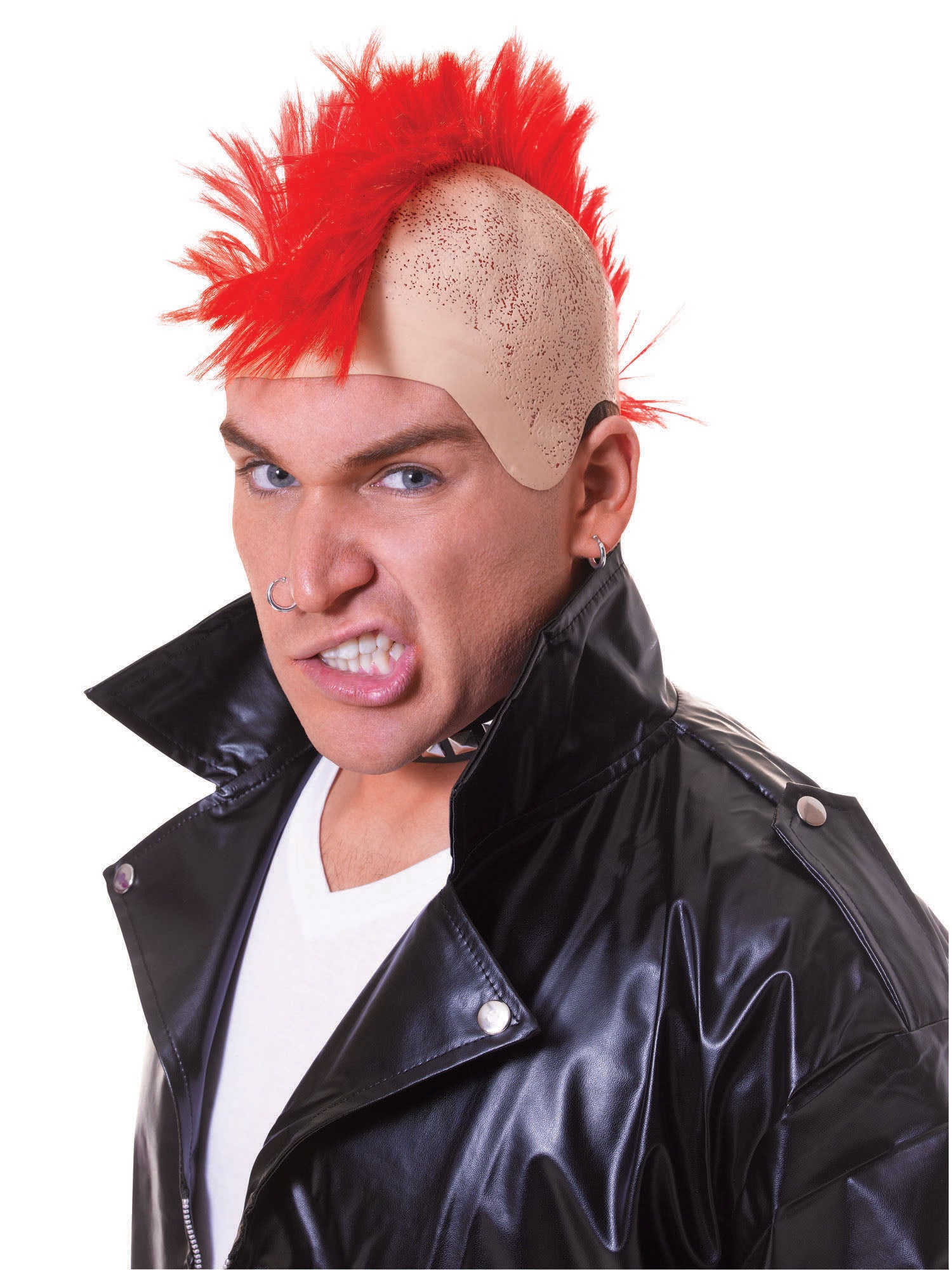 Mohican With Red Hair Wig