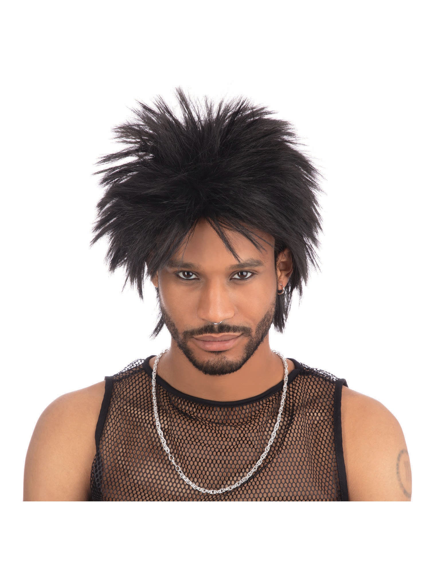 80'S Rock Idol Wig. Black