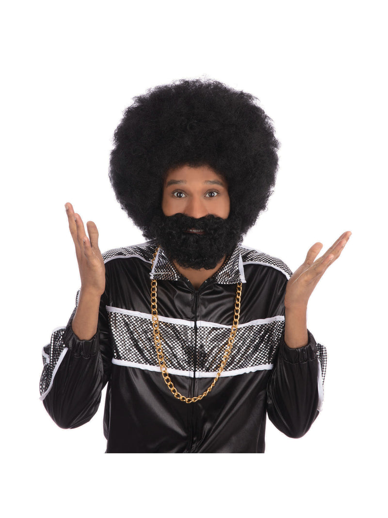 Afro Wig + Facial Hair (Boxed)