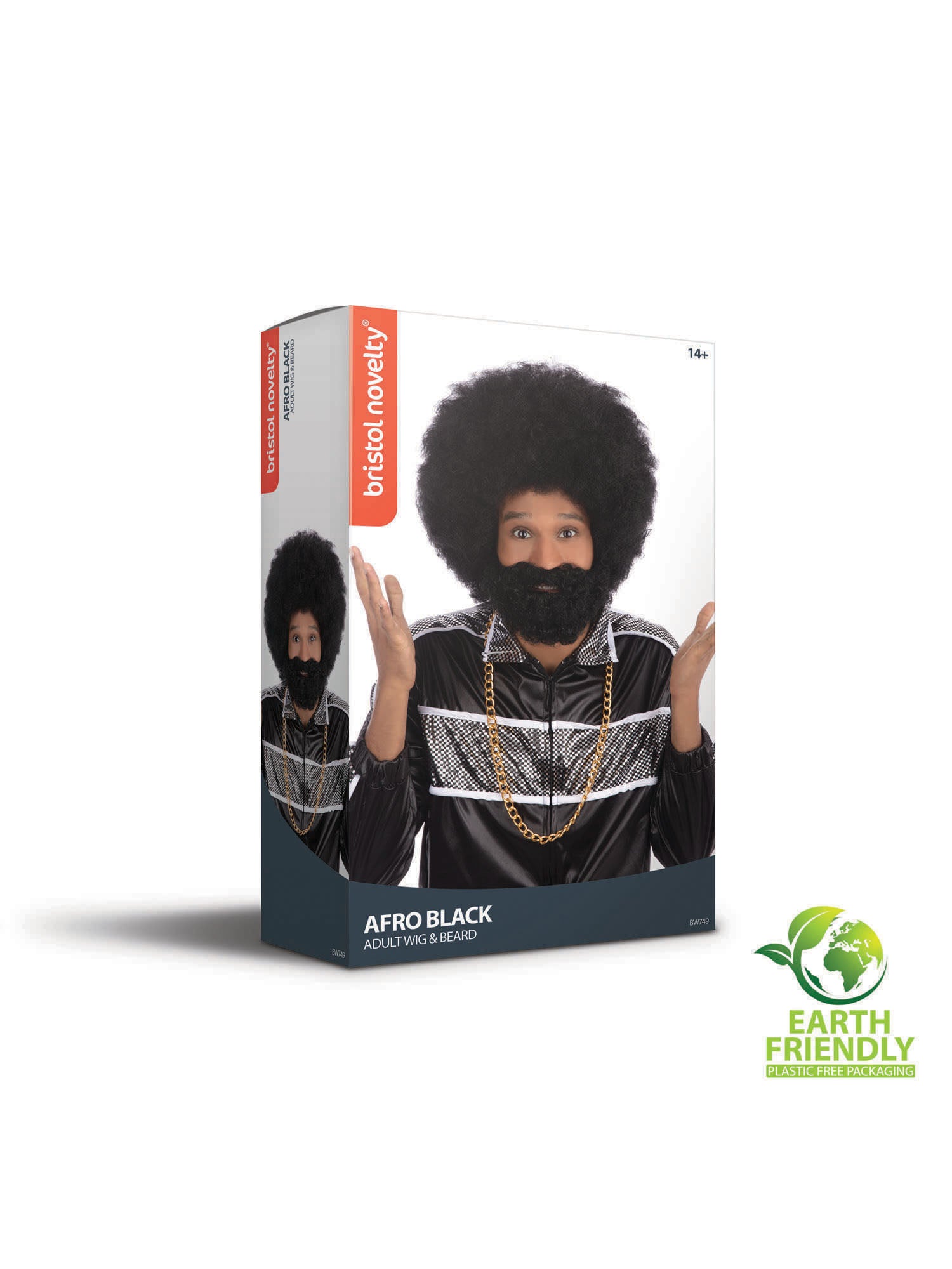 Afro Wig + Facial Hair (Boxed)