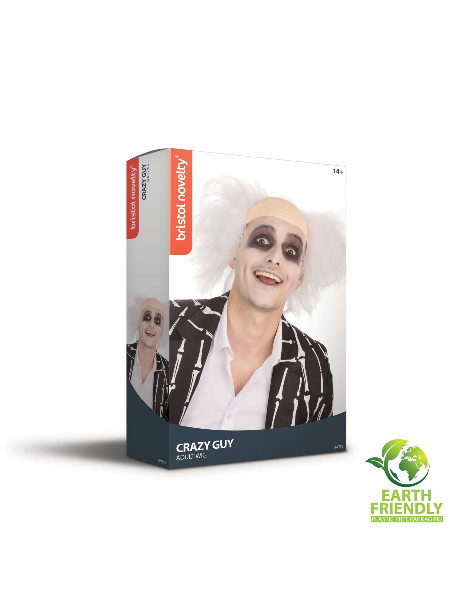 Crazy Guy Wig lesh coloured forehead (Boxed)