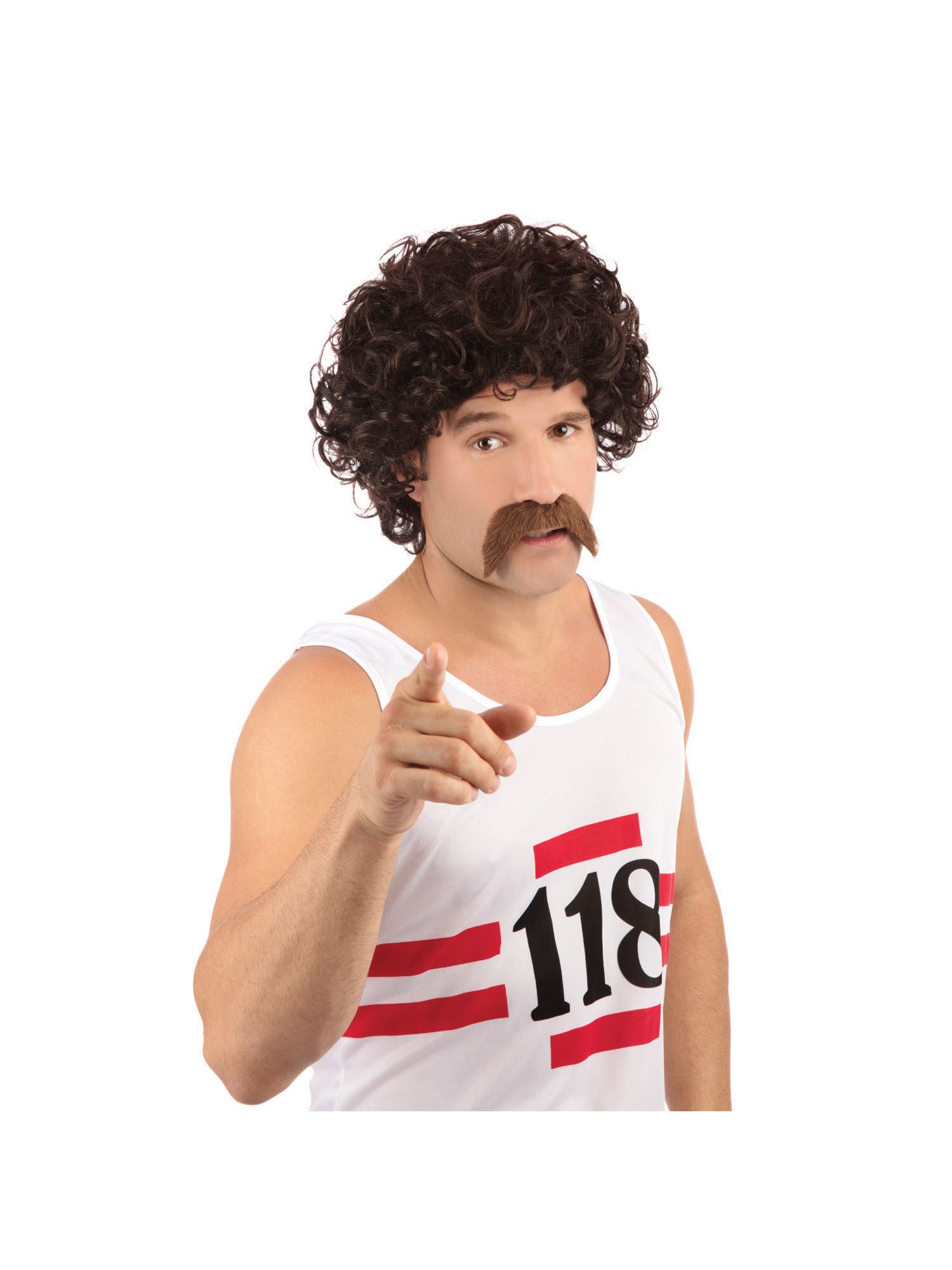 118 Wig + Tash Set